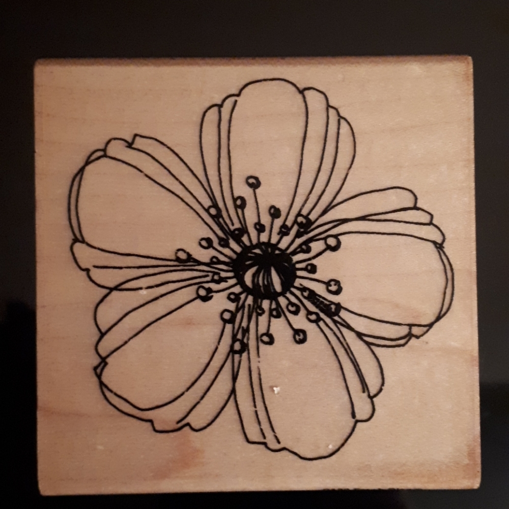 GORGEOUS Flower Rubber Stamp- New!!